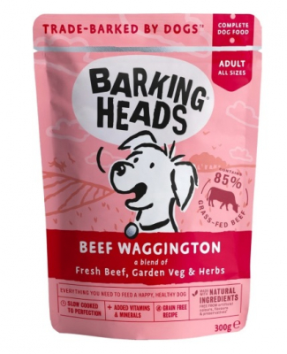 Barking Heads Beef Waggington 300g Pouch