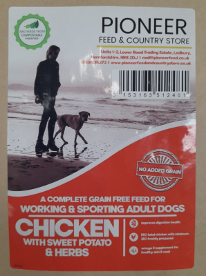 Pioneer GrainFree Chicken 15kg Working Dog Vat Free